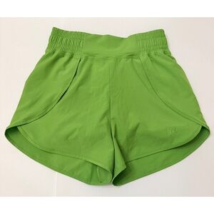Albion Fit Women's Green Athletic Running Shorts High Waist Pull On Lined - M